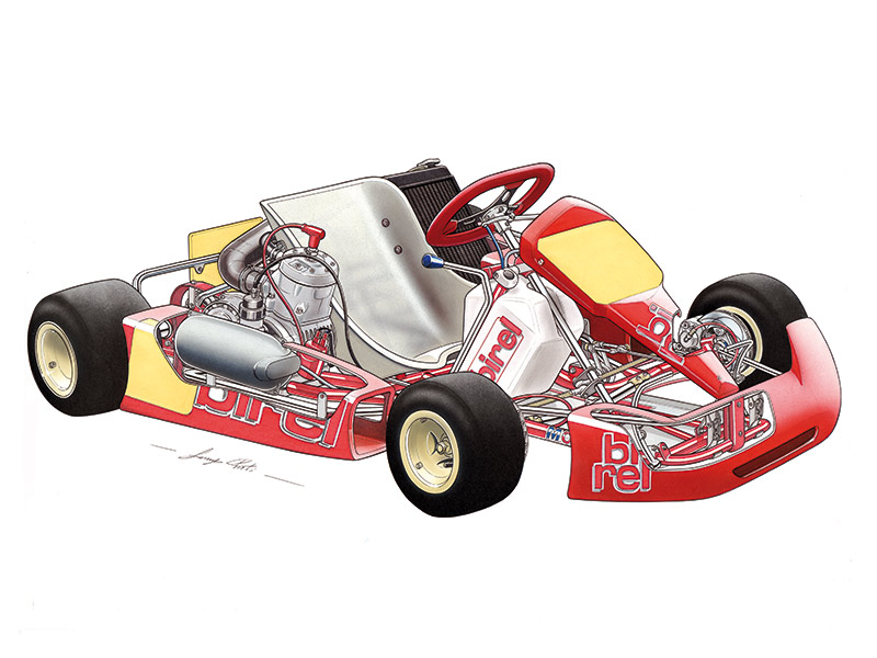 Birel ART Rear Silver Caliper Cap Go Kart Karting Race Racing 5056020150688 Birel Compkart 